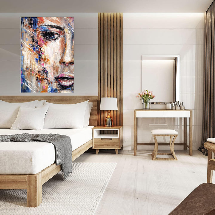 wandmotiv24 Poster als Wanddeko, Grösse Din A0, Abstraktes Frauen Gemälde, Farbe, Abstrakt, Kunst, M
