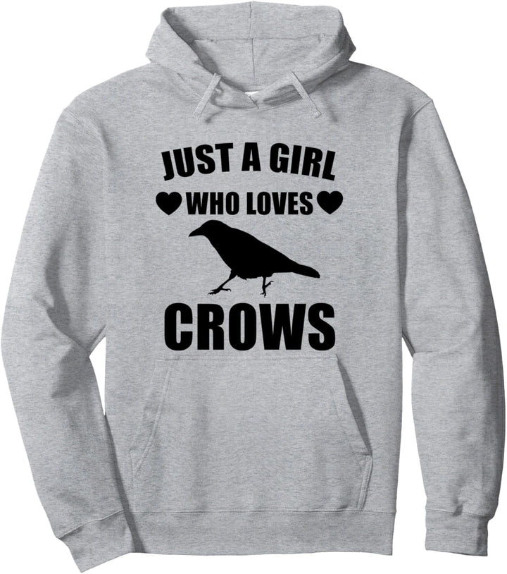 Mädchen, das Raben liebt Pullover Hoodie