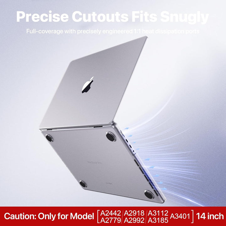 Soonjet Hülle für MacBook Pro 14 Zoll Hülle (2024-2021) M4-M1 Pro/Max [Genau Wie Original-MacBook] A