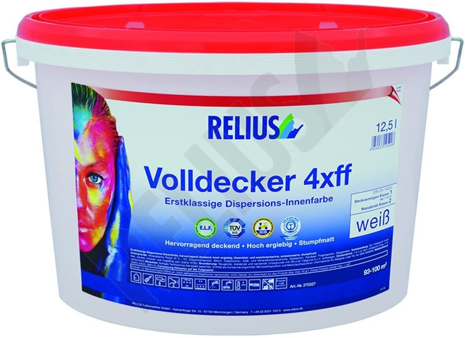 Relius Volldecker 4xff ELF, weiss, 3 Ltr. 3 l (1er Pack) Weiss, 3 l (1er Pack) Weiss