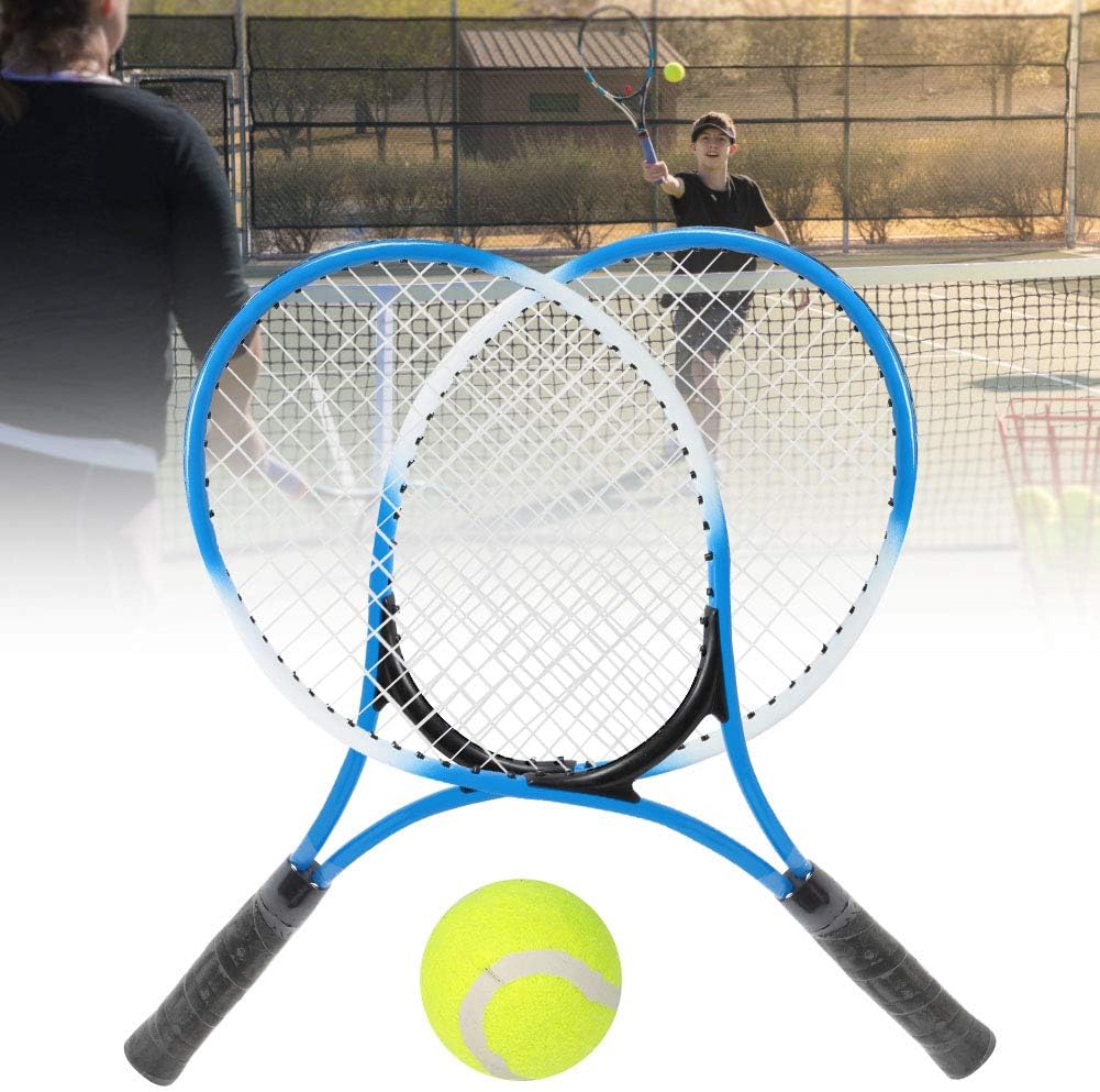 Kinder Tennisschläger, Langlebige Tennisschläger aus Eisenlegierung, Anfänger Übungsschläger mit Bal
