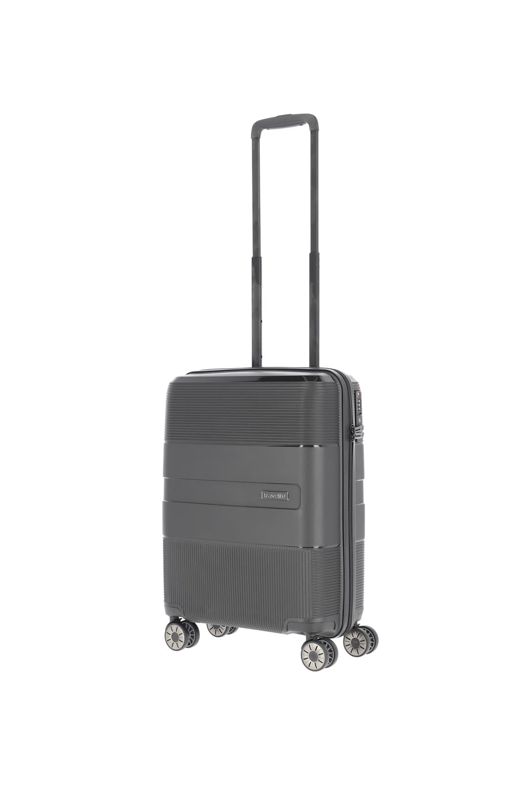 travelite 4-Rad Hartschalen Handgepäck Koffer klein mit TSA Schloss, Gepäck Serie WAAL: Stabiler Tro