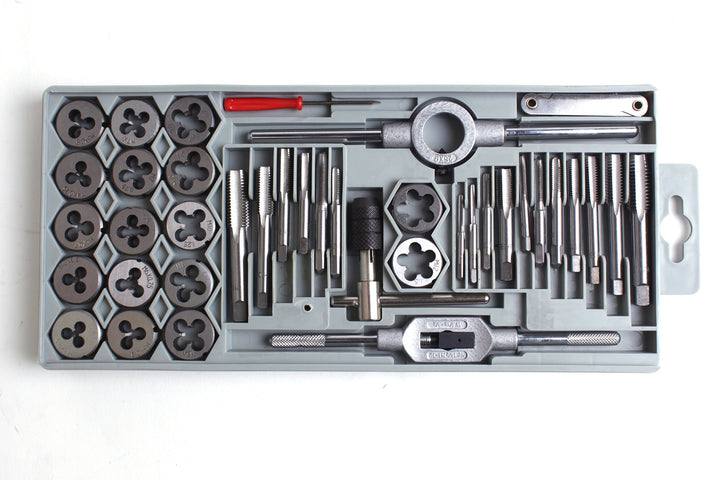 GSR Profi Hand-Gewindeschneider Set, 40-teilig, Gewindebohrer Set M3-M12, Mit Gewindebohrer & Schnei