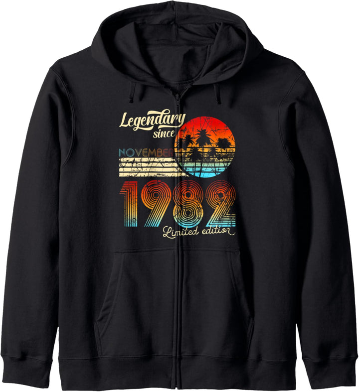Geburtstag Legendary Since November 1982 Geschenk Kapuzenjacke