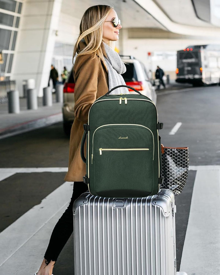 LOVEVOOK Handgepäck Rucksack Flugzeug, 40L Gross Reiserucksack Damen Kofferrucksack, Wasserdicht Rei
