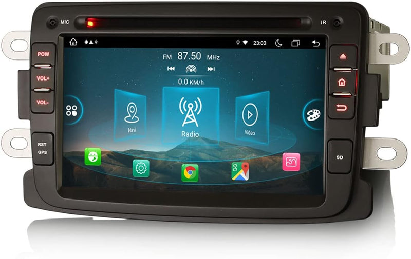 8 Core Android 12 Autoradio Navi für Renault Dacia Duster Logan Sandero Dokker Unterstützt Wireless