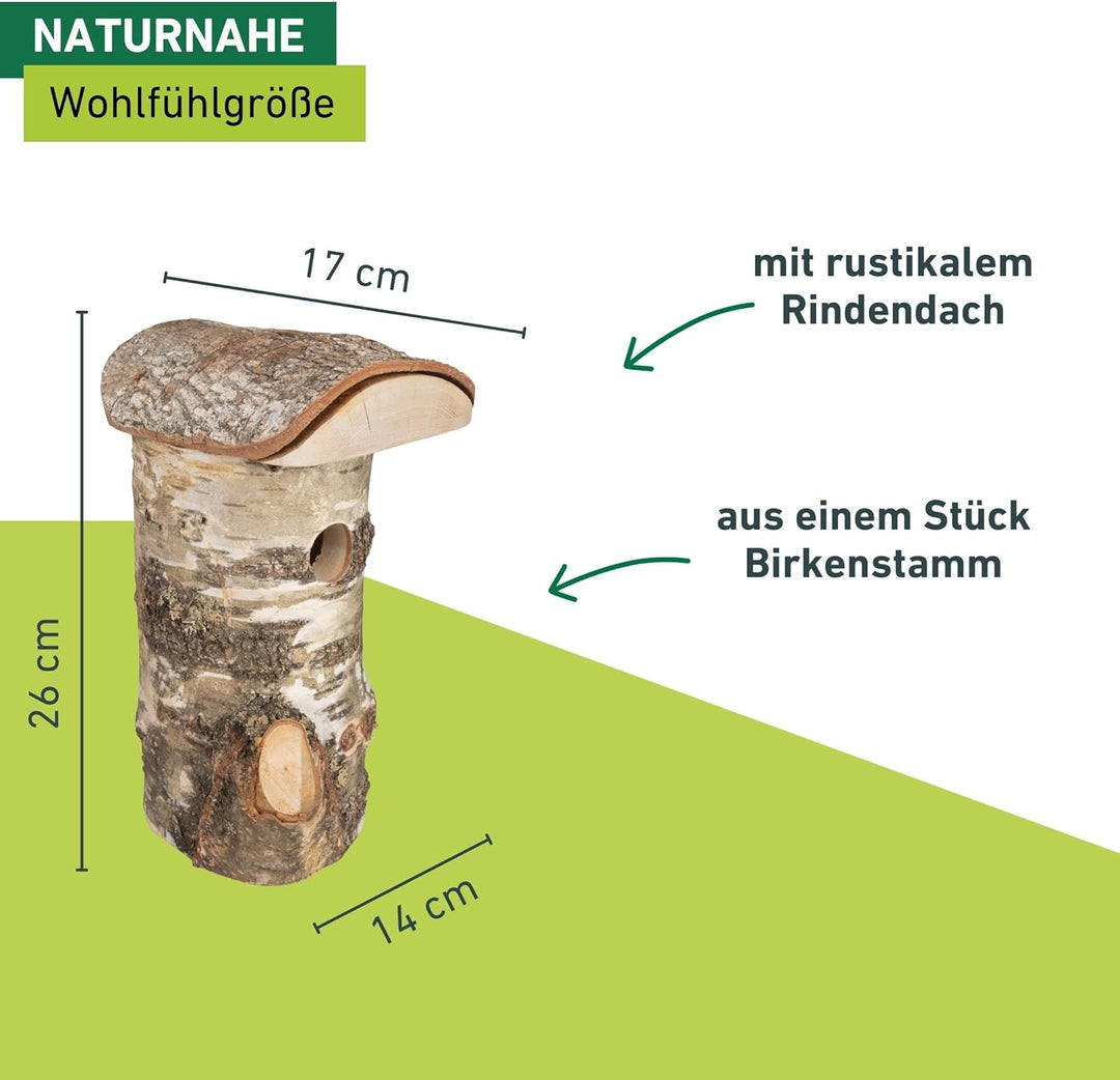 Windhager Nistkasten Wildkogel für Vögel | Einflugloch Ø 28 mm, Abnehmbares Dach, Birkenholz | Vogel
