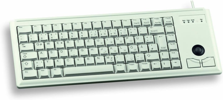 CHERRY G84-4400, Kompakte Tastatur mit Trackball, UK-Layout (QWERTY), Kabelgebunden (PS/2-Anschluss)