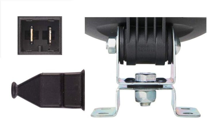 HELLA - Halogen-Arbeitsscheinwerfer - Oval 100 - 24/12V - Schraubanschluss/Anbau - 4-Punkt Befestigu