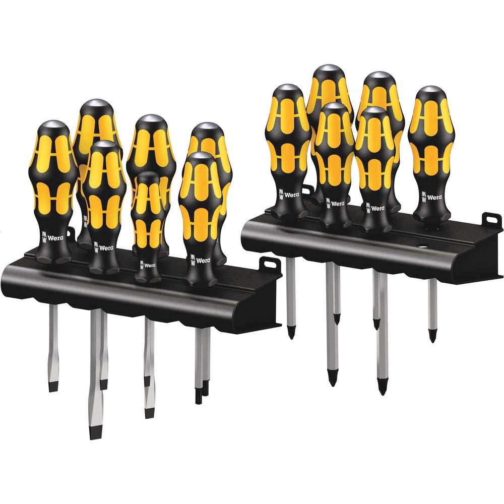 Wera Big Pack 900 Schraubendreher Set Kraftform - Schraubmeissel und Rack, 13-teilig, 05133285001 Kr