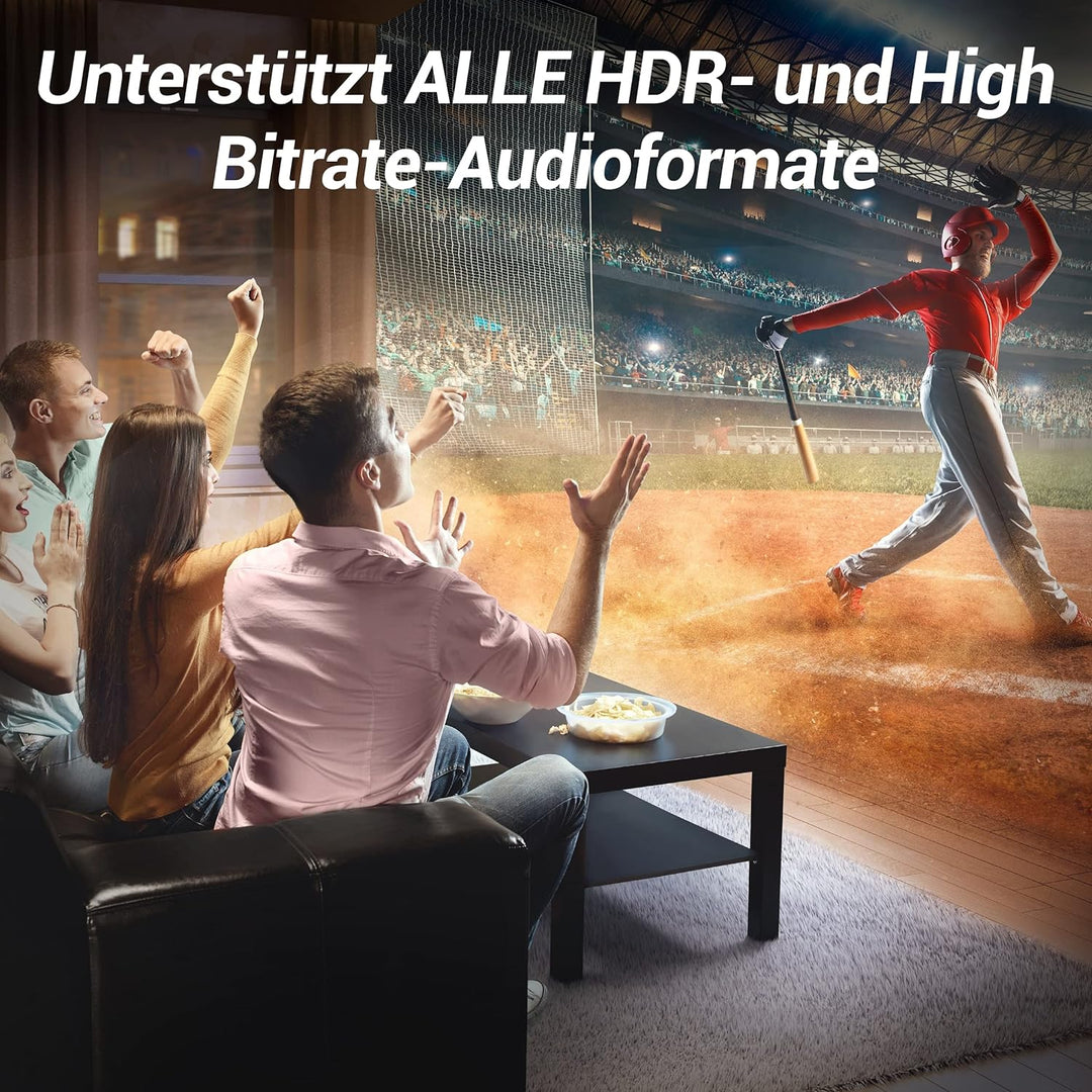 8K HDMI Glasfaser Kabel 15M, High Speed Glasfaserkabel HDMI 2.1 Kabel CL3 In Wall 48Gbps Unterstützu