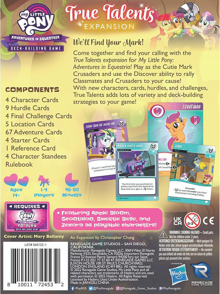 My Little Pony: Adventures in Equestria Deck-Building Game True Talents Expansion - Neue Charaktere/
