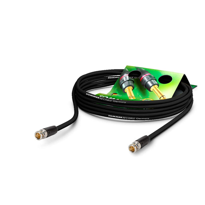 SOMMER CABLE - Koaxiales Videokabel mit BNC 75 Ω - HD/3G/6G/12G-SDI / 4K-UHD SC-Vector 0.8/3.7 - BNC