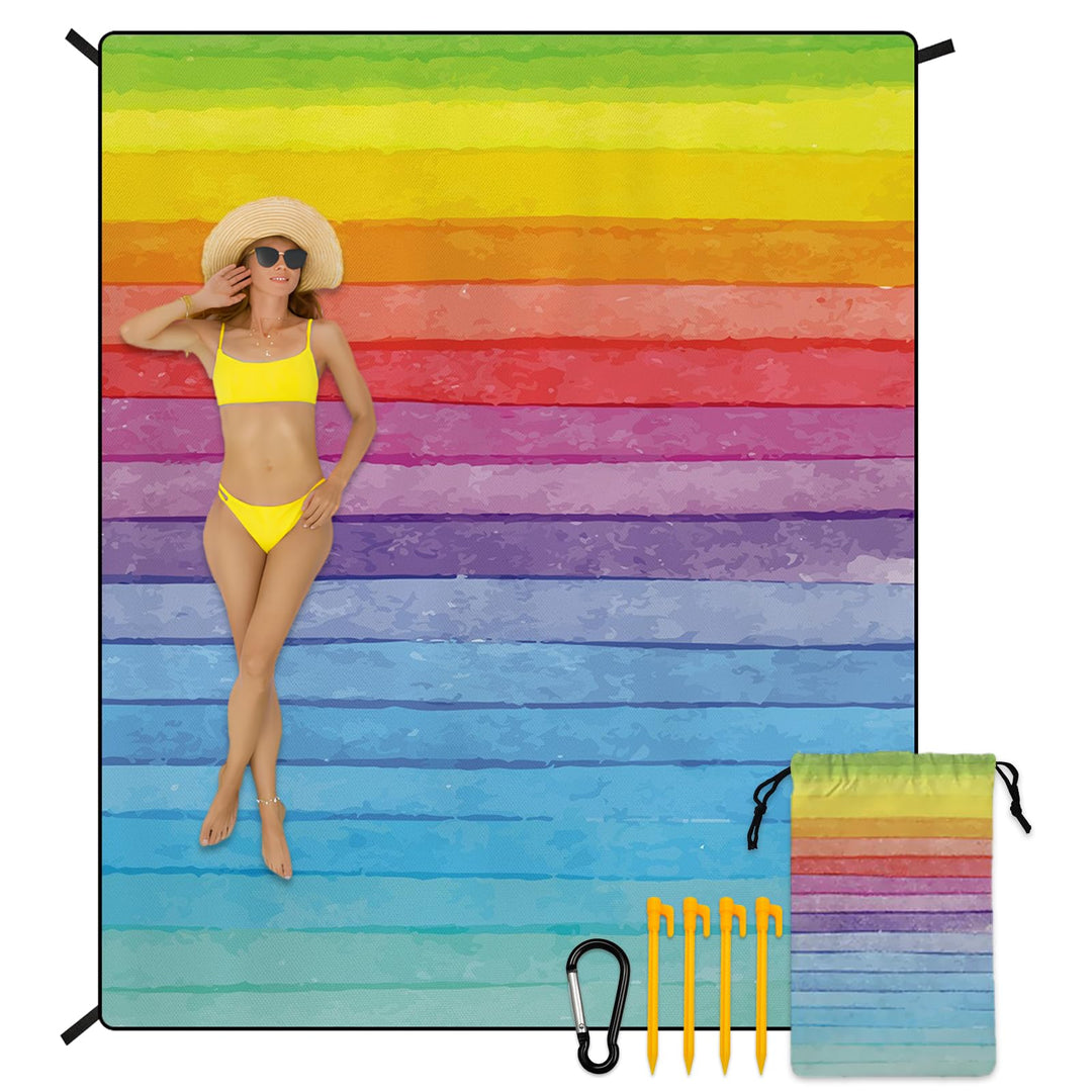 Stranddecke sandfrei, Extra gross 180 cm x 220 cm (Regenbogene-A) Regenbogene-a 180 x 220 cm (2-4 Pe