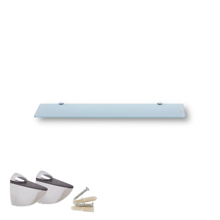 Euro Tische Glas Wandregal 60x17.8cm Badregal, Glas Regal für Badezimmer, Duschregal mit 6mm ESG Sic