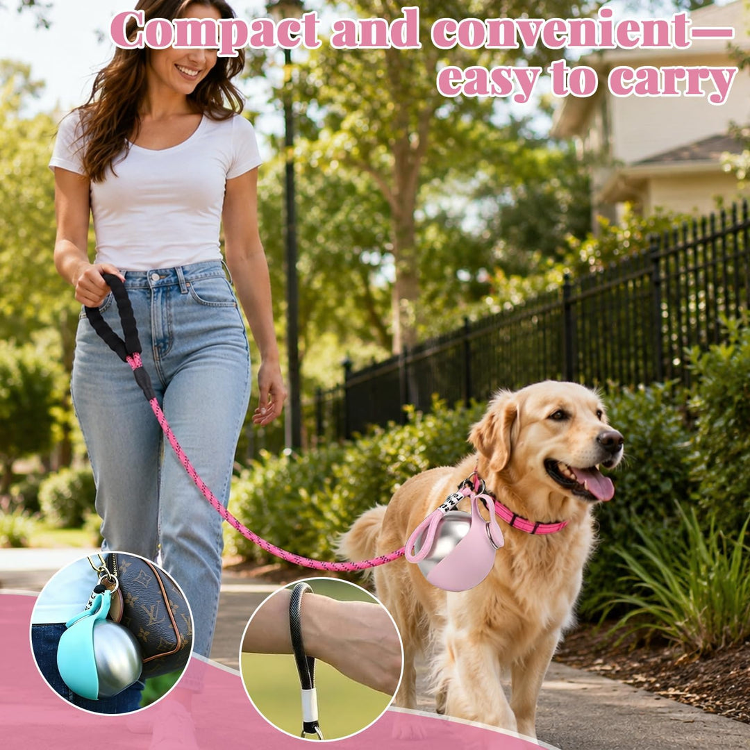 Trinkflasche Hunde für Unterwegs, 285ml Edelstahl Wasserflasche für Hunde, 2 in 1 Tragbarer Tumbler