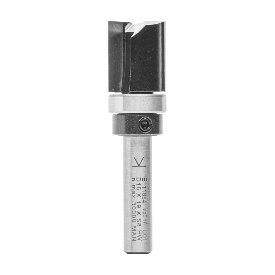 ENT 11654 Bündigfräser HW, Schaft (S) 8 mm, Durchmesser (D) 16 mm, NL 19 mm, SL 32 mm, GL 56 mm, mit