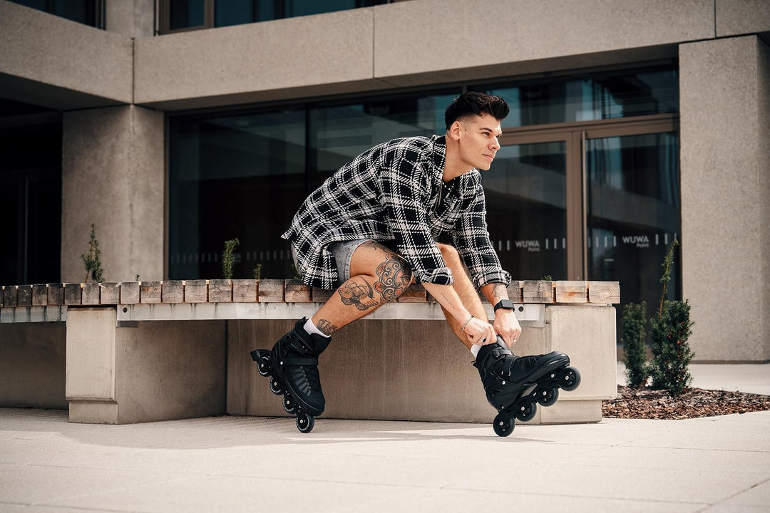 RAVEN Inline Skates Inliner für Kinder und Erwachsene OPTIONAL 2in1 mit Schlittschuhen verstellbar O