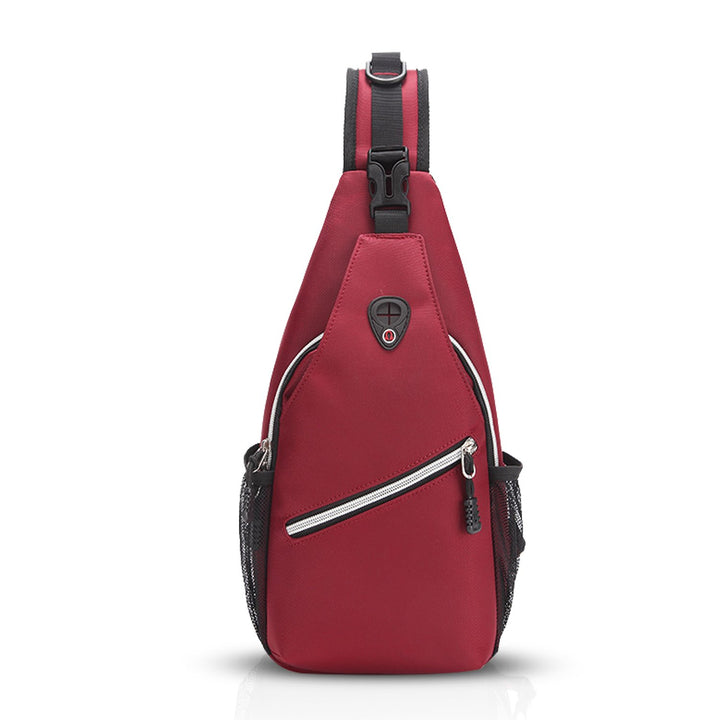FANDARE Sling Bag Umhängetasche Messenger Bag Hiking Bag Crossbody Bag Rucksack Polyester Rot, Rot