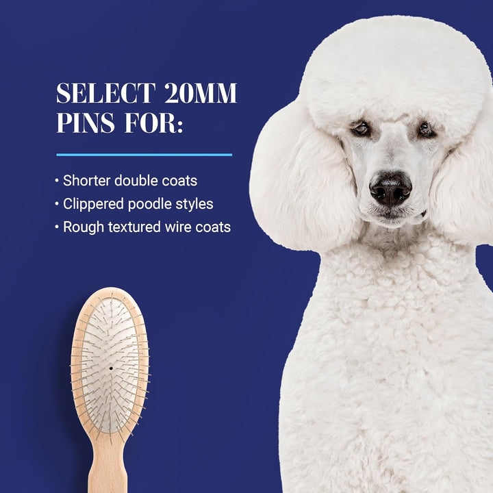 Chris Christensen Oval Pin Brush Original for Pets 20mm braun 20mm, braun 20mm