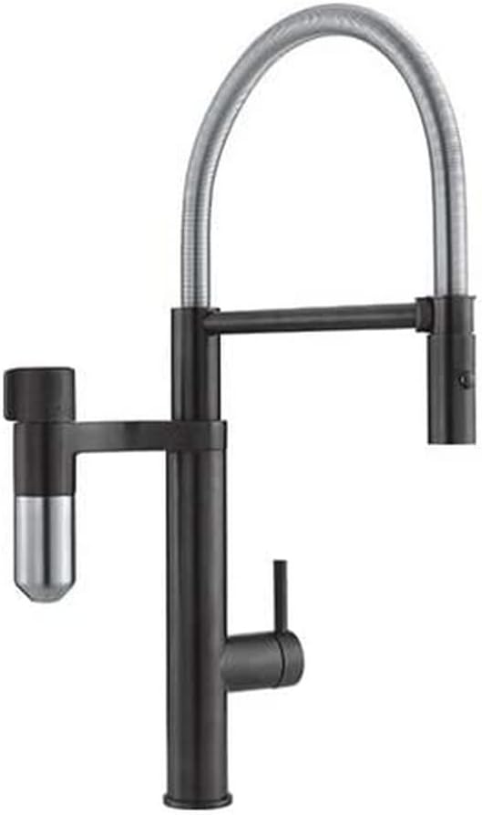Franke VITAL SEMI-PRO 120.0551.242 Spültischarmatur, Noir Mat/Acier Optique Noir Mat/ Acier Optique