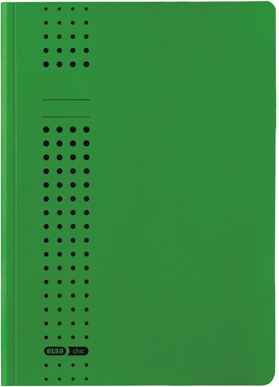 ELBA Sammel-Mappe chic, für A4, aus Karton, 3 Innenklappen, grün, 25er Pack grün Sammelmappe chic, g