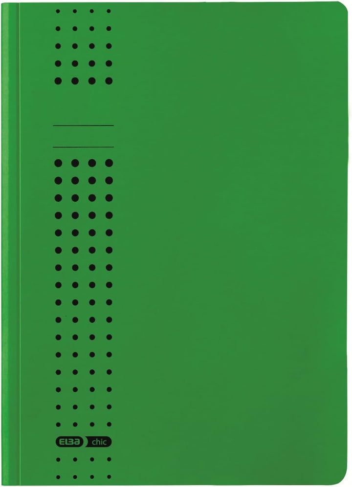 ELBA Sammel-Mappe chic, für A4, aus Karton, 3 Innenklappen, grün, 25er Pack grün Sammelmappe chic, g