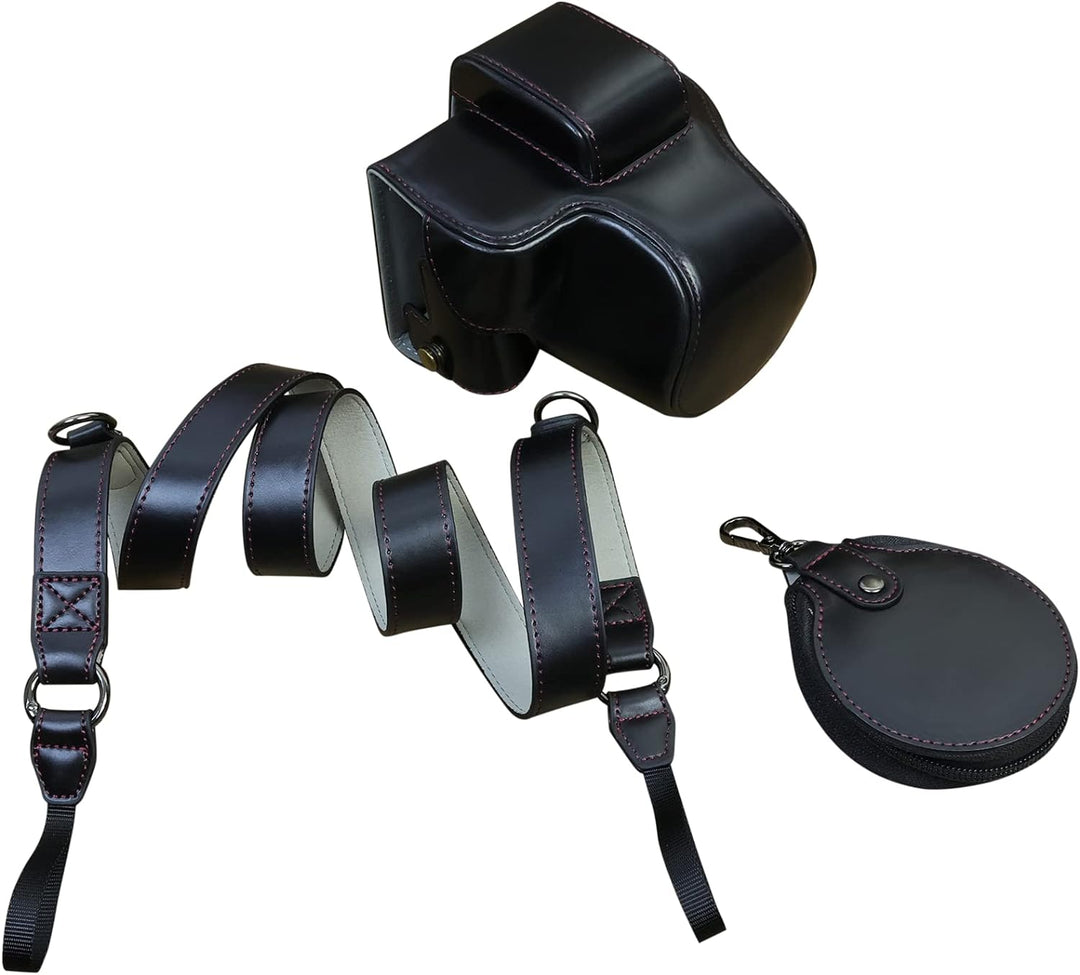 MUZIRI KINOKOO EOS R50 Schutzhülle, Retro-PU-Leder, Kameratasche für Canon EOS 50 DSLR Kamera – EOS