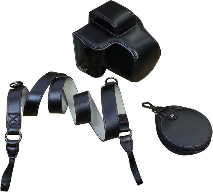 MUZIRI KINOKOO EOS R50 Schutzhülle, Retro-PU-Leder, Kameratasche für Canon EOS 50 DSLR Kamera – EOS