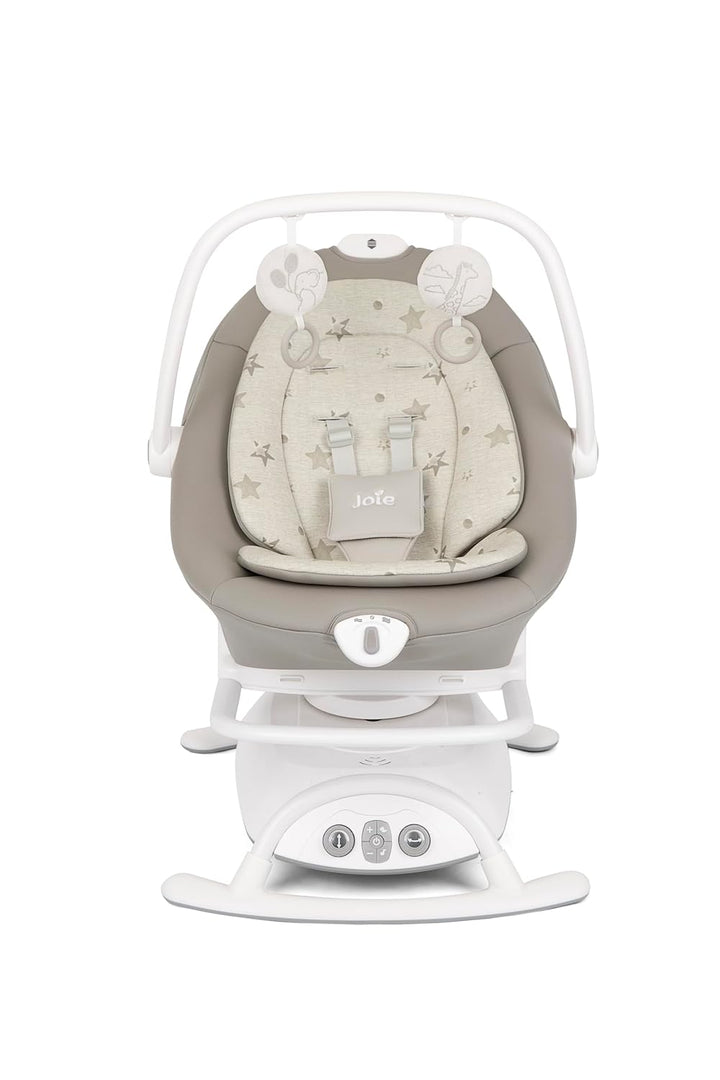 Joie sansa™ 2in1 Babywippe – Abnehmbarer Sitz mit Multi-Motion-Schaukelfunktion, 3 Liegepositionen,