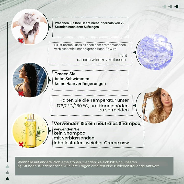 RUNATURE I Tip Extensions Echthaar Blau 45cm Pre Bonded Extension Echthaar Blau 25g 25 Strähne Haarv