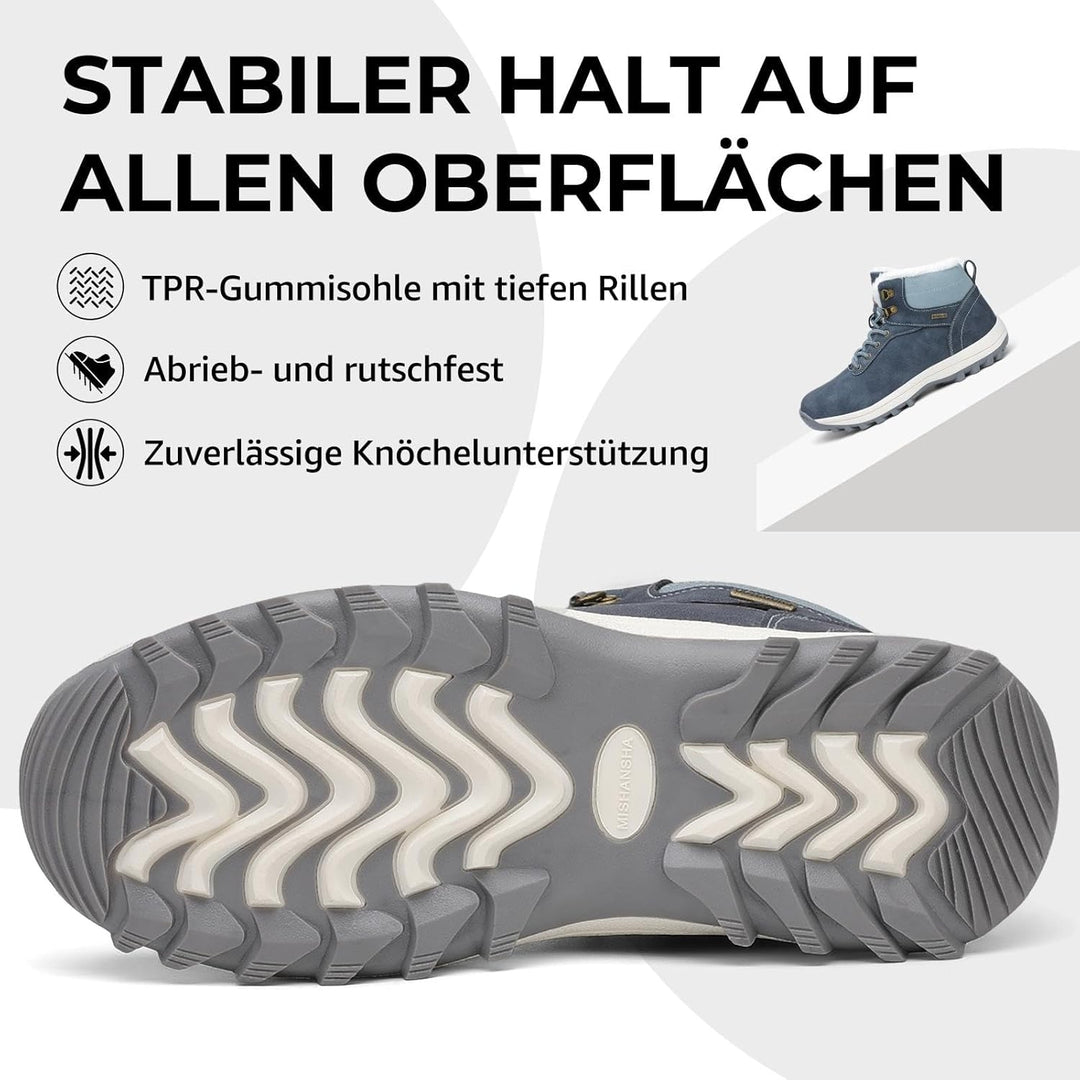 Mishansha Unisex Winterschuhe Herren Warme Gefütterte Winterstiefel Damen Wasserabweisend Wanderschu