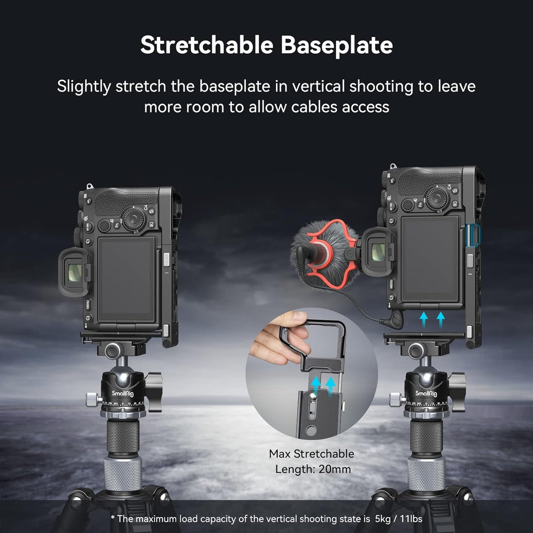 SMALLRIG Faltbare L-Halterung für Sony A7R V / A7 IV / A7S III, L-Bracket Faltbare Seitenplatte für