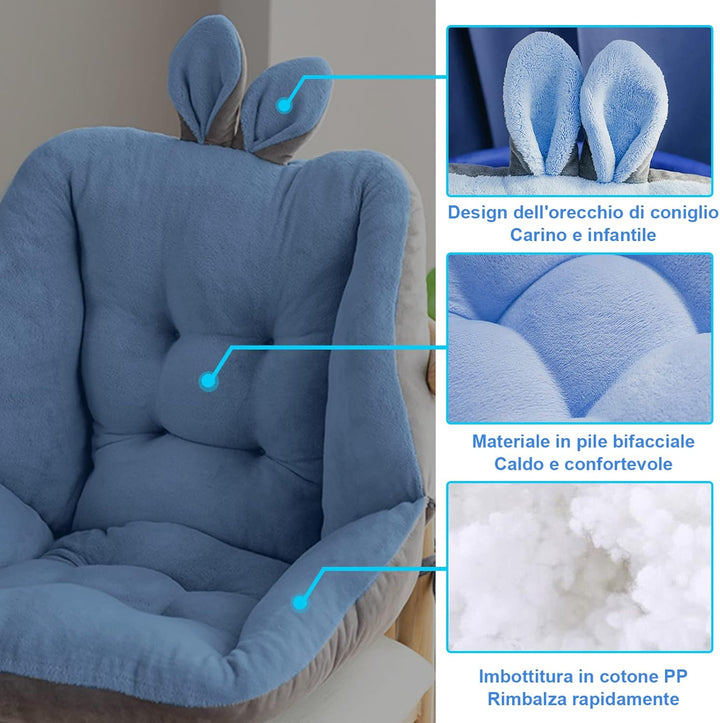 Verdickte Sitzkissen Kaninchenohren Lazy Sofa Stuhlkissen, Orthopädisches Sitzkissen für Bürostühle