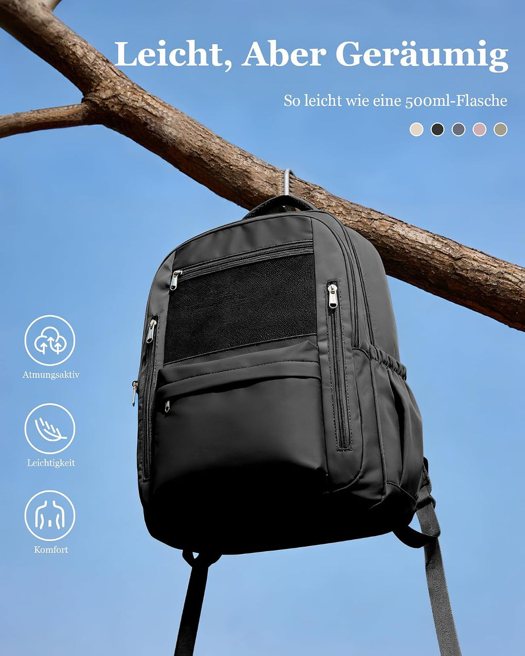 Rucksack Schule Herren Damen, Leichter Schulrucksack Teenager, Aesthetic School Bag für Jungen Mädch