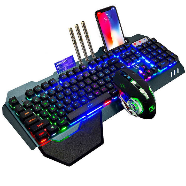 Lexonelec 680 pro - Wireless Gaming Tastatur und Maus 4800 mAh volle 104 Tasten Tastatur PC Zubehör
