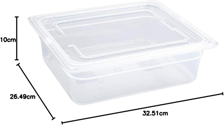Vogue polypropyleen GN 1/2 bak met deksel 10cm (Box 4)