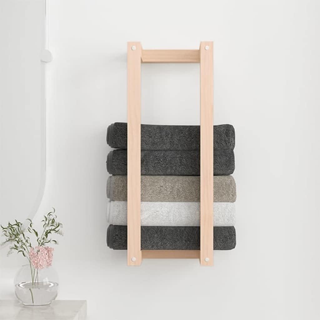 Handtuchhalter Wandmontage, Dekoleiter Stabil für Balkon, Badezimmer, Schlafzimmer, Platzsparend, Br