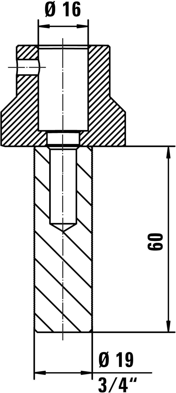 Bessey Spannelement mit fixer Ausladung TW16 200/100 (2K-Kunststoffgriff) & Werkbank-Adapter TW16AW1