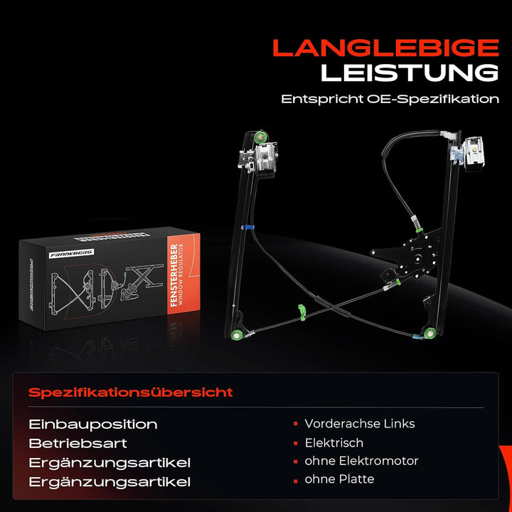 Frankberg Fensterheber Vorne Links Kompatibel mit Golf III 1H1 1H5 V-e-n-t-o 1H2 Schrägheck Kombi St