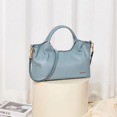 BOSTANTEN Damen Weiches Leder Handtaschen Gross Schultertasche Designer Frauen ledertaschen 2411-bla
