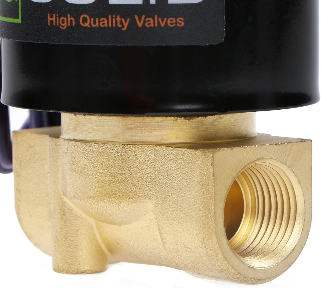 U.S. Solid 3/8" G 12 V DC Messing Magnetventil Direktgesteuert für Wasser Luft Gas Öl NC Brass Solen