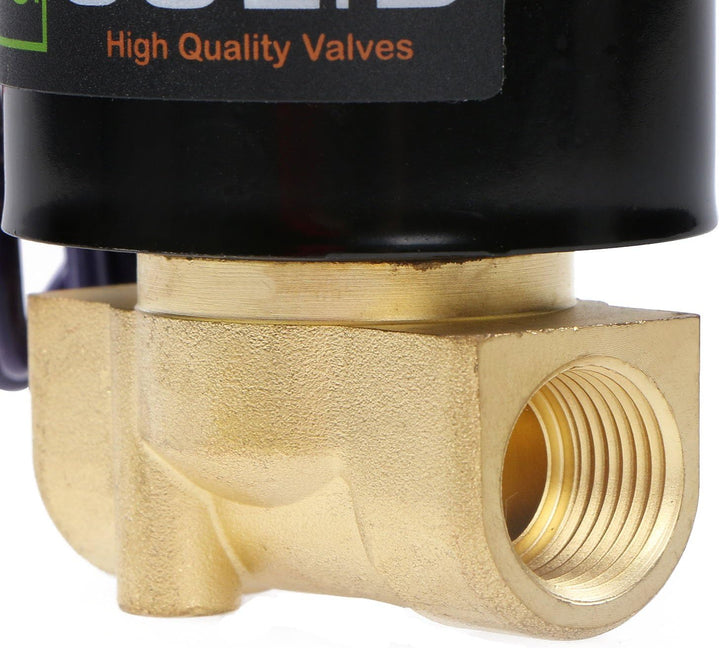 U.S. Solid 3/8" G 12 V DC Messing Magnetventil Direktgesteuert für Wasser Luft Gas Öl NC Brass Solen