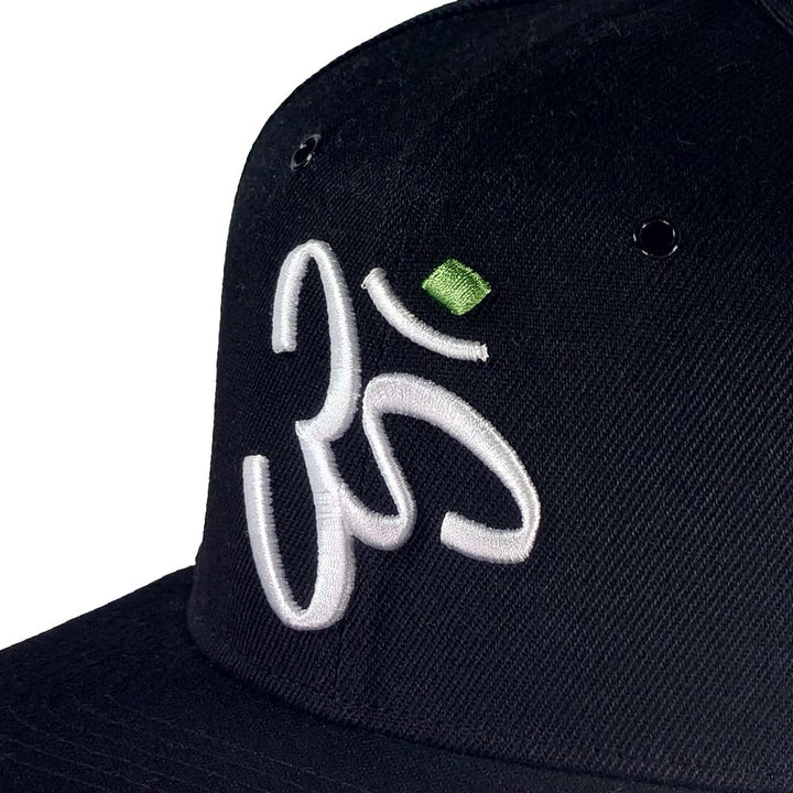 Nebelkind Snapback Cap Crown Chakra Kronenchakra Schwarz Mintgrün Grün, Esoterik Yoga, Grössenverste