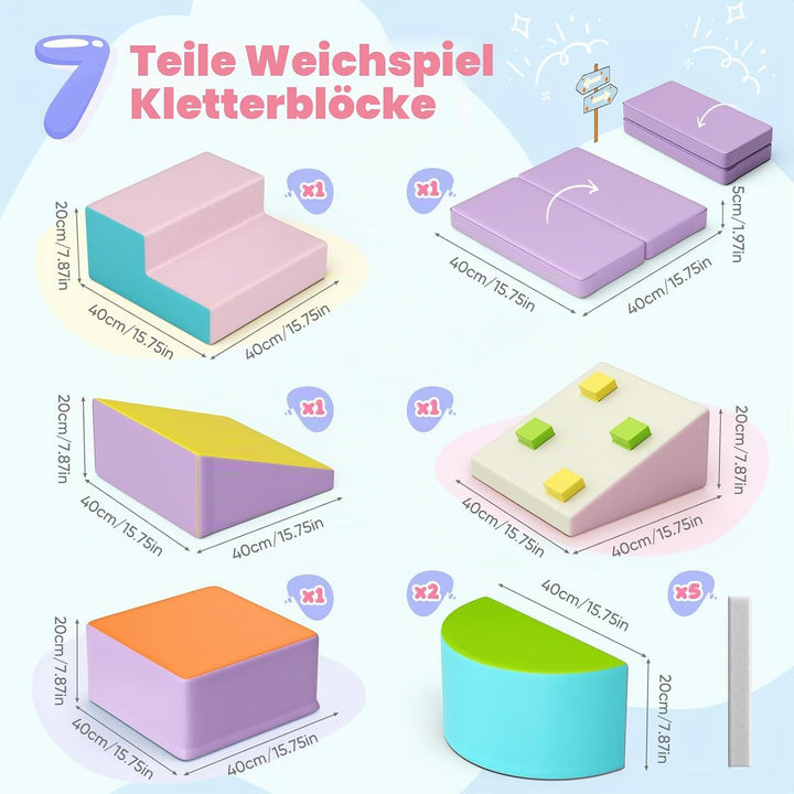 Kinder Schaumstoffbausteine, grosse Schaumstoffbausteine, Indoor-Kletterblöcke, Kinderklettergerüste