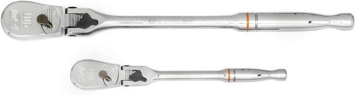 GearWrench 2 Stück 1/4 Zoll & 3/8 Zoll Antrieb 90 Zähne Verriegelung Flex Head Tropfen Ratschen Set