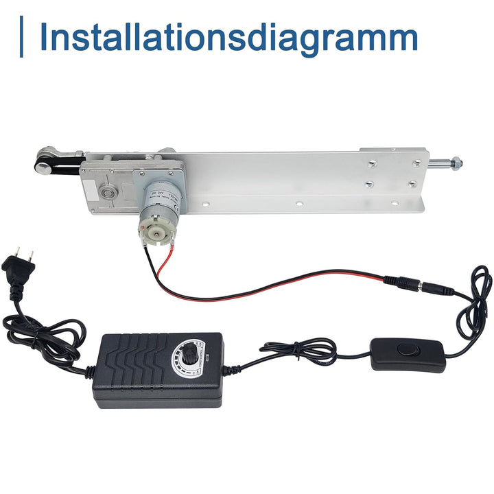 Hubkolbenmotor Linearaktuator DC 24V Hub 3-15cm 160rpm Maximaler Schub 13kg mit Drehzahlregler (24V1