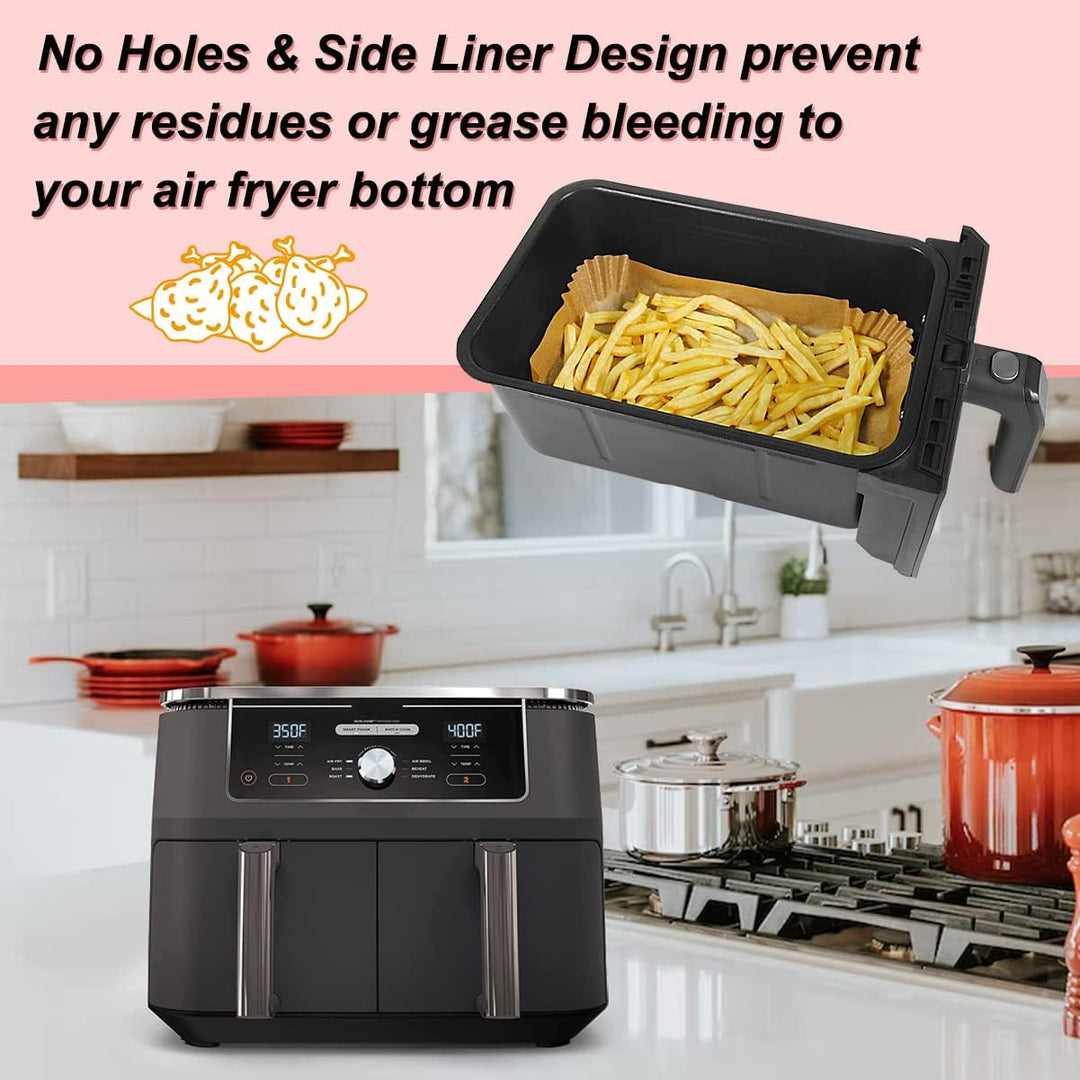 BYKITCHEN 150 Stück airfryer backpapier für Ninja Foodi Heissluft-Fritteuse,Air Fryer Zubehör für AF