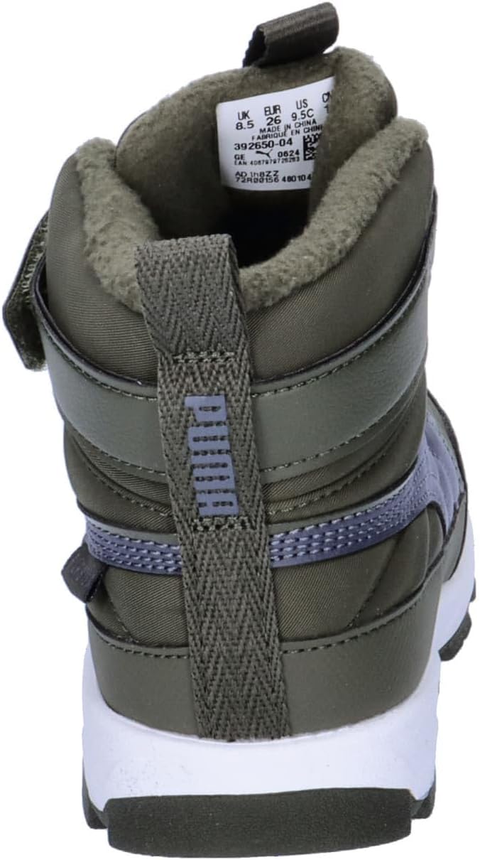 PUMA Unisex Kinder Evolve Boot Puretex Ac+psHigh Boot 26 EU Dark Olive Galactic Gray Puma White, 26