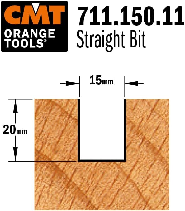 CMT Orange Tools 711.150.11 – Fräser Gerade HM S 6 D 15 x 20